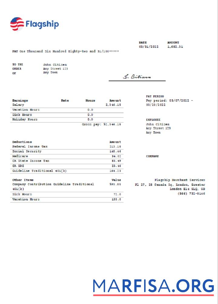 Realistic United Kingdom Flagship Merchant Services credit card service company template